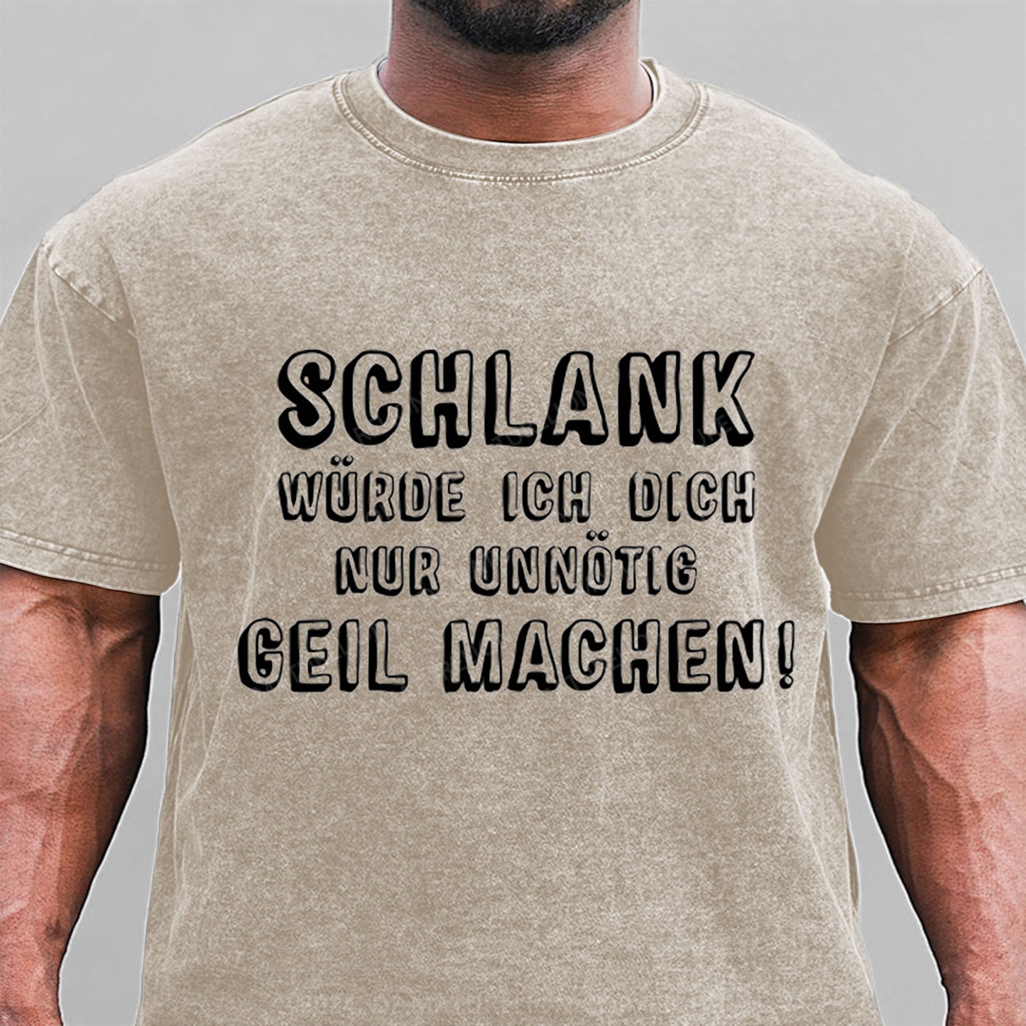 Schlank Würde Ich Dich Nur Unnötig Geil Machen Gewaschene Vintage T-Shirt