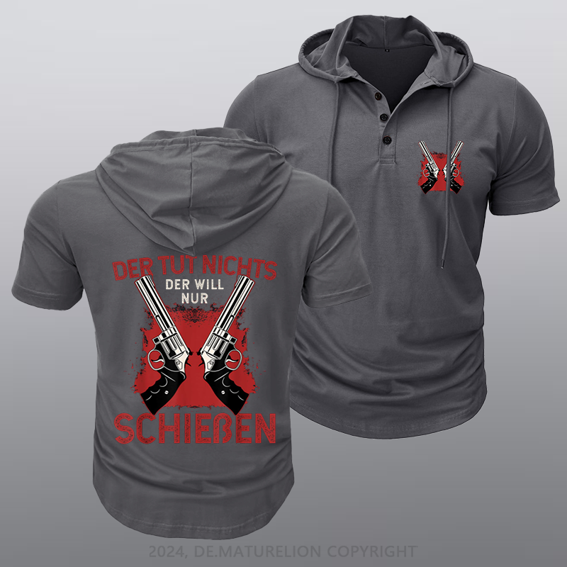Maturelion Schießen Sport Waffe Kapuze T-Shirt