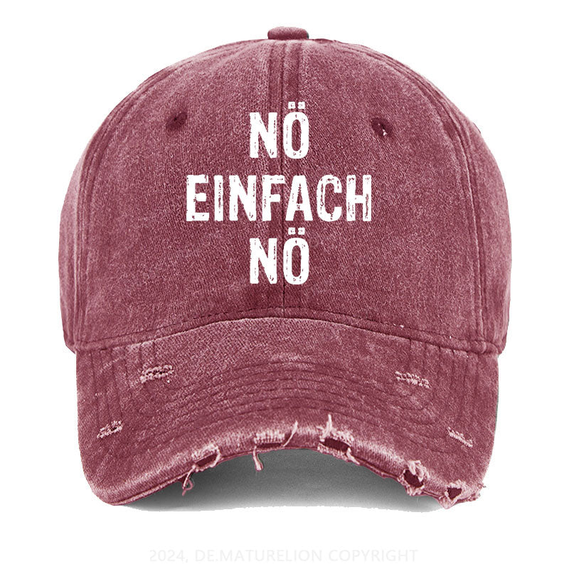 Nö Einfach Nö Gewaschene Vintage Cap