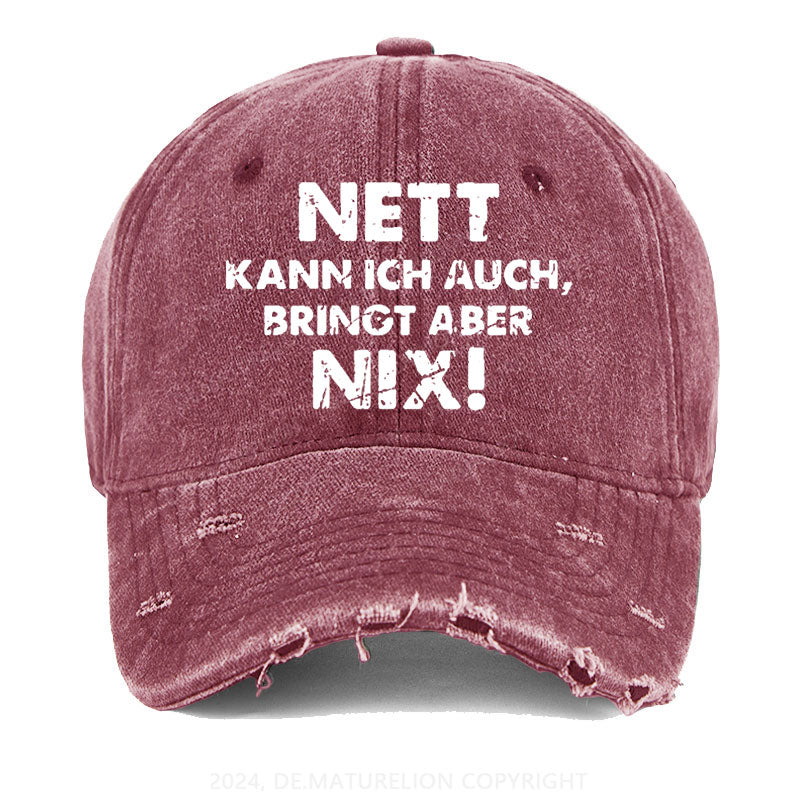 Nett Kann Ich Auch Bringt Aber Nix Gewaschene Vintage Cap