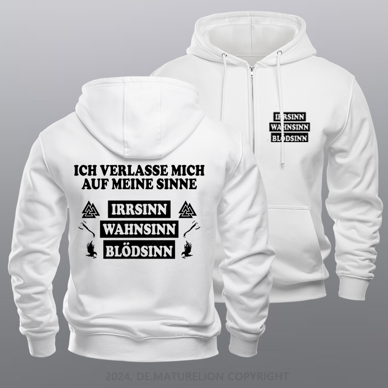 Maturelion Meine Sinne Reißverschluss Hoodie