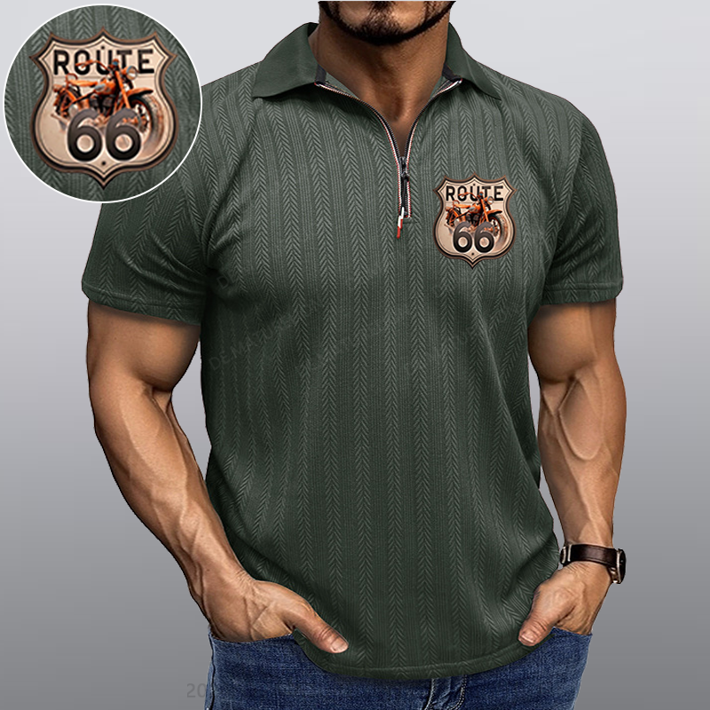 Maturelion Route 66 Kragen T-Shirt