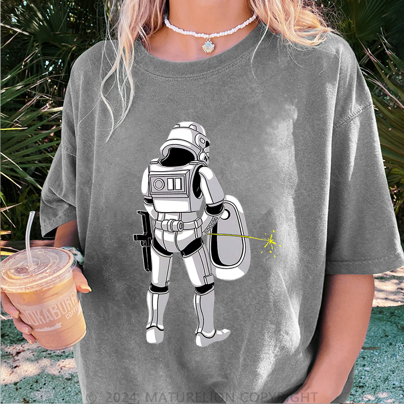 Maturelion Lustig Damen Gewaschene Vintage T-Shirt