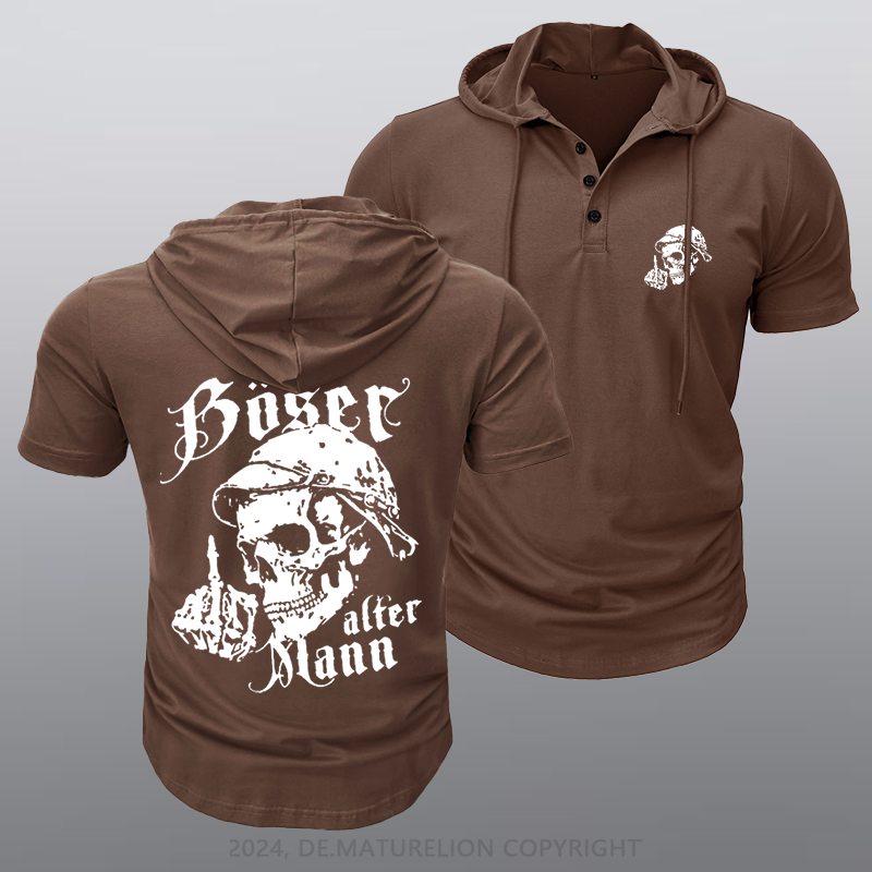 Maturelion Böser Alter Mann Kapuze T-Shirt