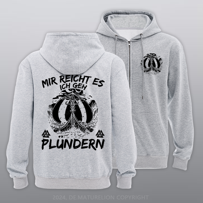 Maturelion Auf der suche nach meiner Axt Reißverschluss Hoodie