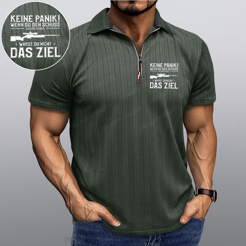 Maturelion Keine Panik! Wenn Du den Schuss nicht gehört hast für Jäger Kragen T-Shirt