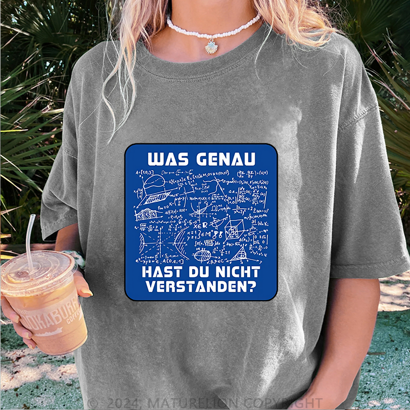Maturelion Was Genau Damen Gewaschene Vintage T-Shirt