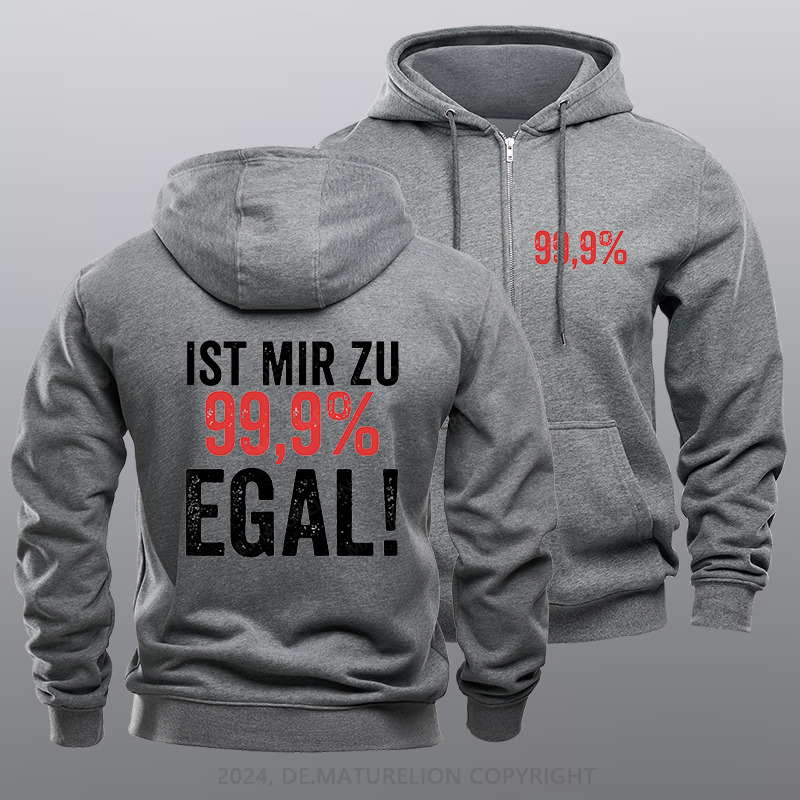 Maturelion Ist Mir Zu 99,9% Egal Reißverschluss Hoodie