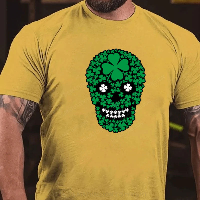 St. Patricks Tag Kleeblatt Skeleton T-Shirt