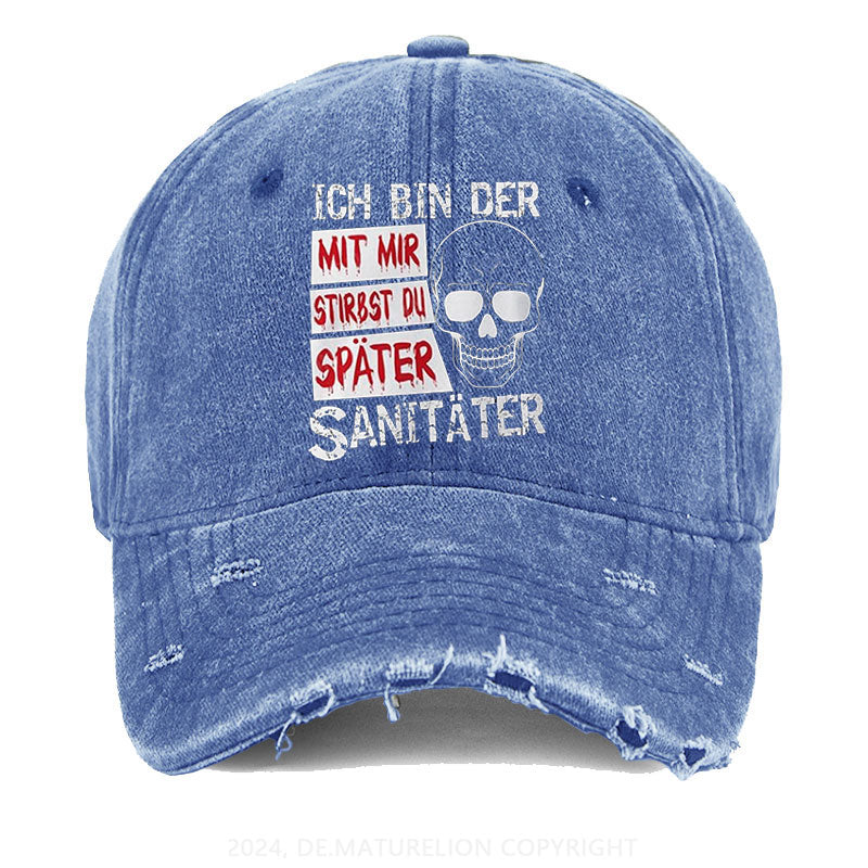 Ich bin der Sanitäter Halloween Gewaschene Vintage Cap