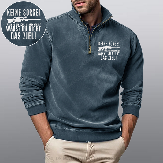 Maturelion Keine Sorge! Wenn Du Den Schuss Hören Kannst Warst Du Nicht Das Ziel Stehkragen Poloshirt