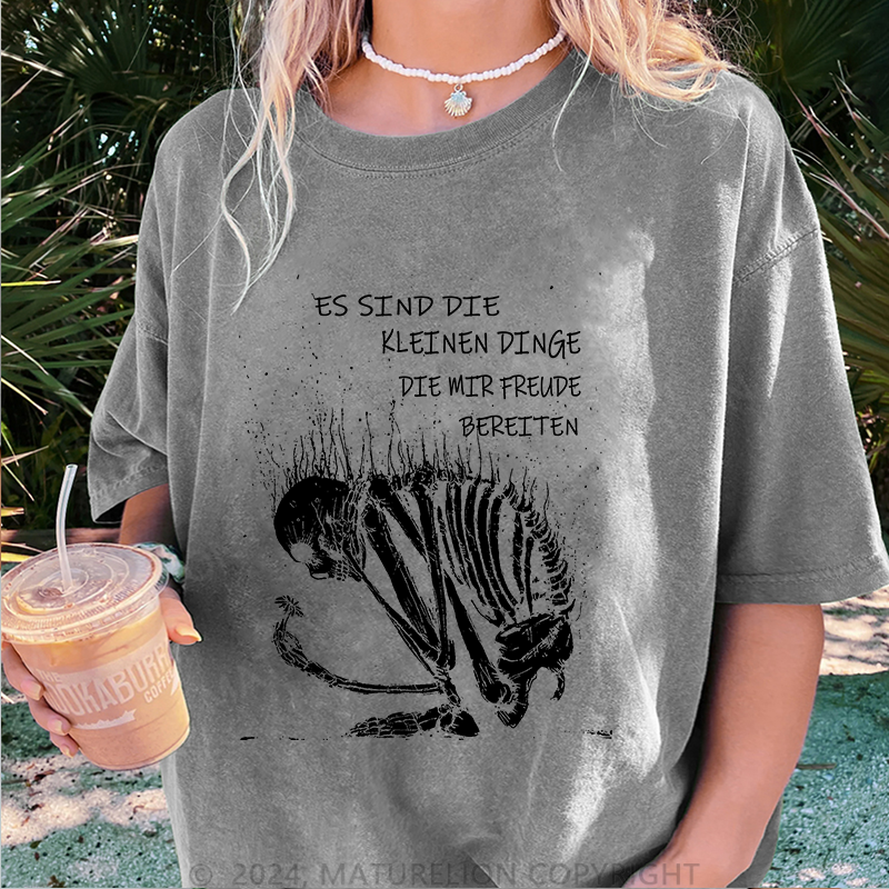 Maturelion Freude Bereiten Damen Gewaschene Vintage T-Shirt