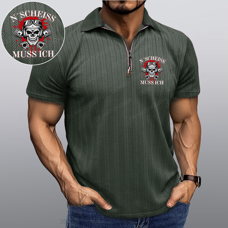 Maturelion N´Scheiß muss ich Kragen T-Shirt