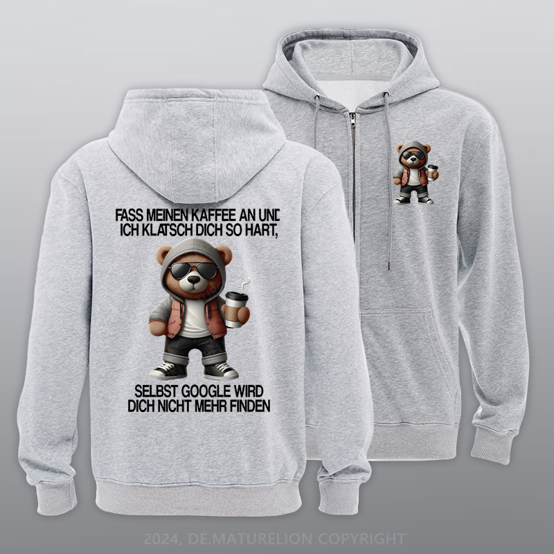 Maturelion Google Teddy Reißverschluss Hoodie