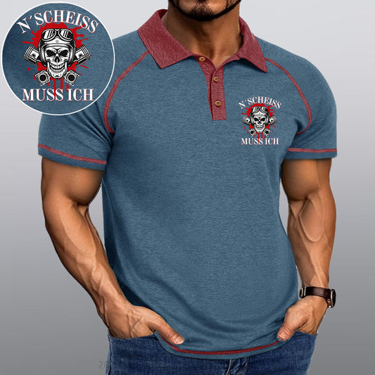 Maturelion N´Scheiß muss ich Kragen T-Shirt