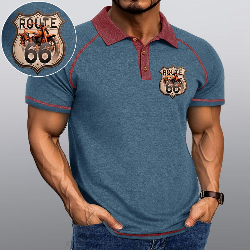 Maturelion Route 66 Kragen T-Shirt