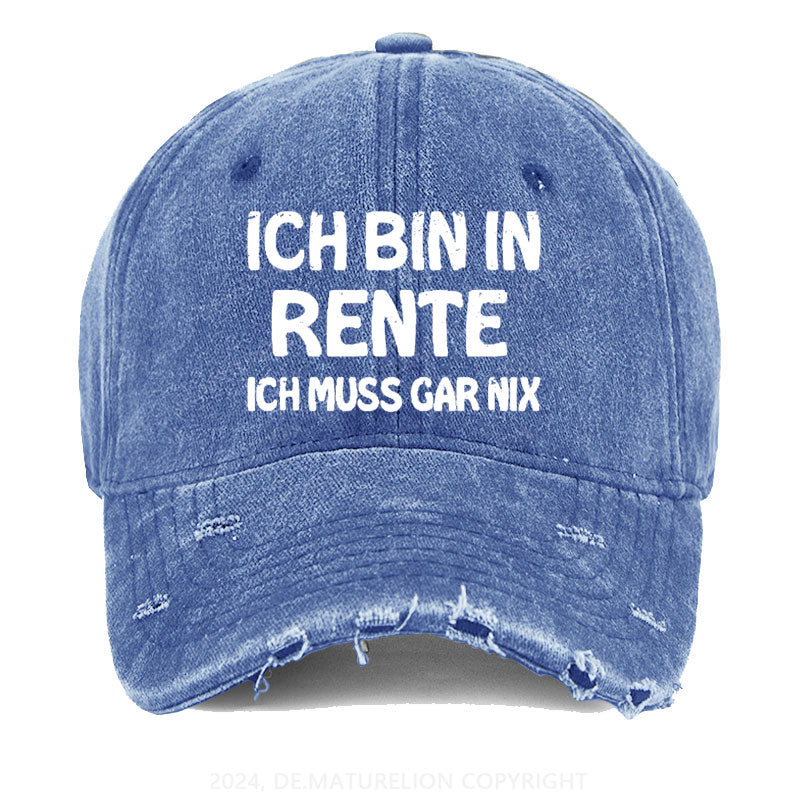 Ich Muss Gar Nichts Gewaschene Vintage Cap