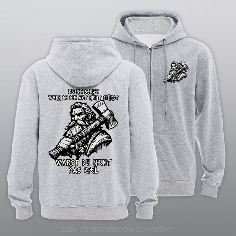 Maturelion Keine sorge Reißverschluss Hoodie