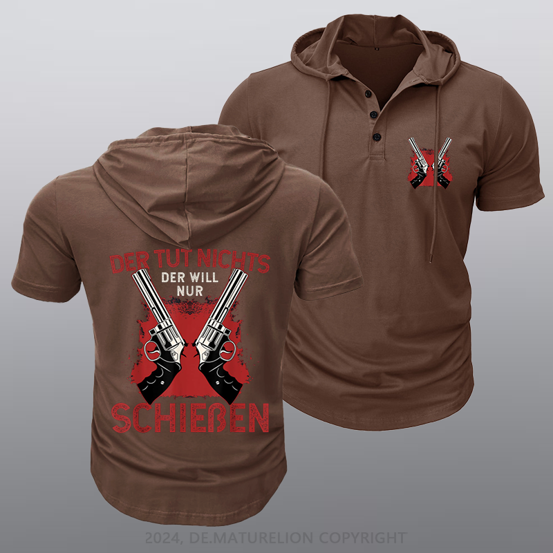 Maturelion Schießen Sport Waffe Kapuze T-Shirt