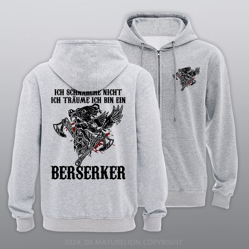 Maturelion ICH SCHNARCHE NICHT Reißverschluss Hoodie