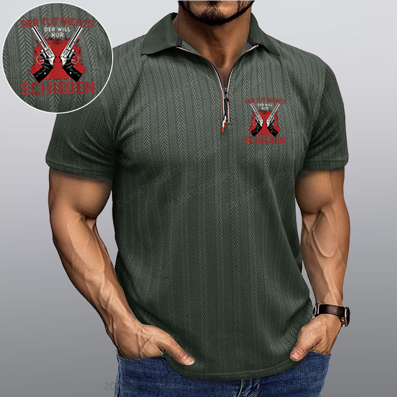 Maturelion Schießen Waffe Kragen T-Shirt