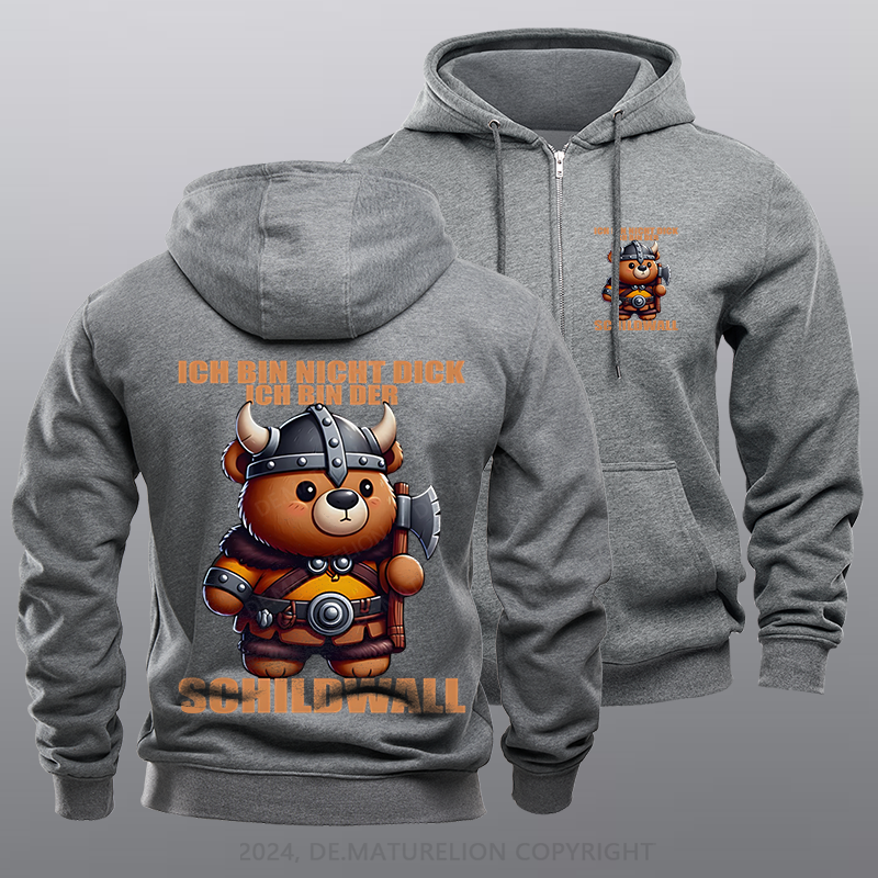 Maturelion Ich bin der Schildwall Reißverschluss Hoodie