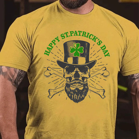 St. Patricks Tag Kleeblatt Skeleton T-Shirt