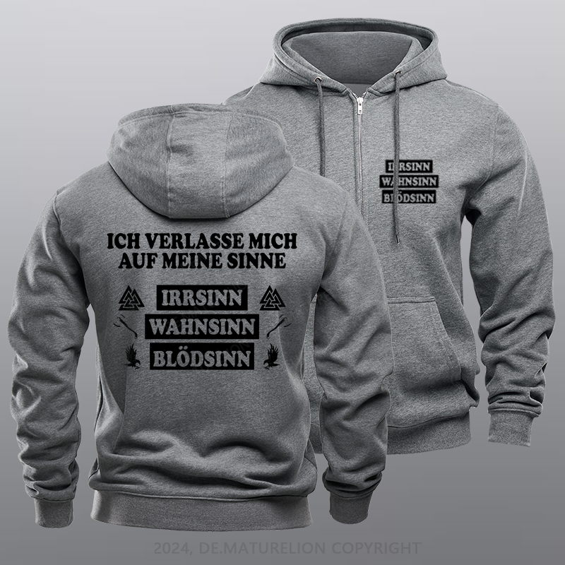 Maturelion Meine Sinne Reißverschluss Hoodie