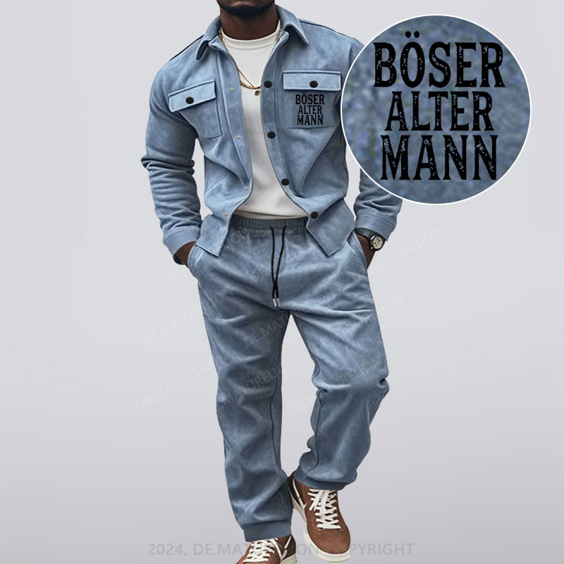 Maturelion Böser Alter Mann Jacke und Hose Set