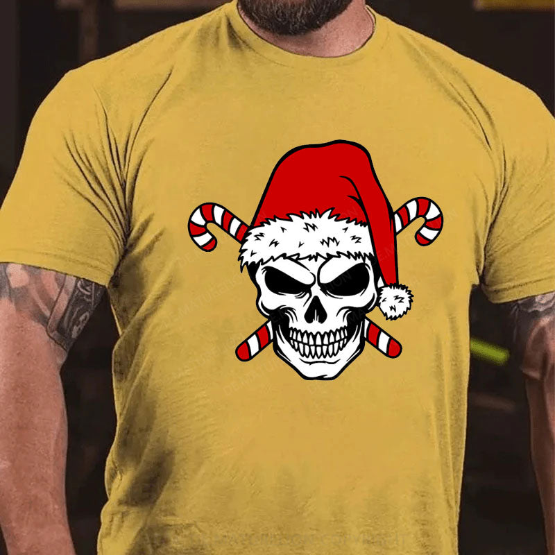 Frohe Weihnachten Schädel T-Shirt