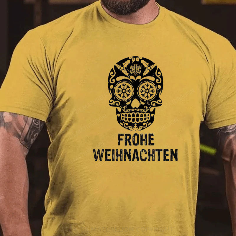 Frohe Weihnachten Schädel T-Shirt