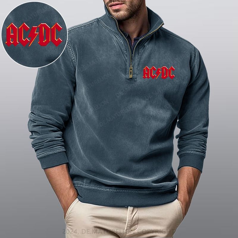 Maturelion ACDC Rockmusik Rock Band Stehkragen Poloshirt