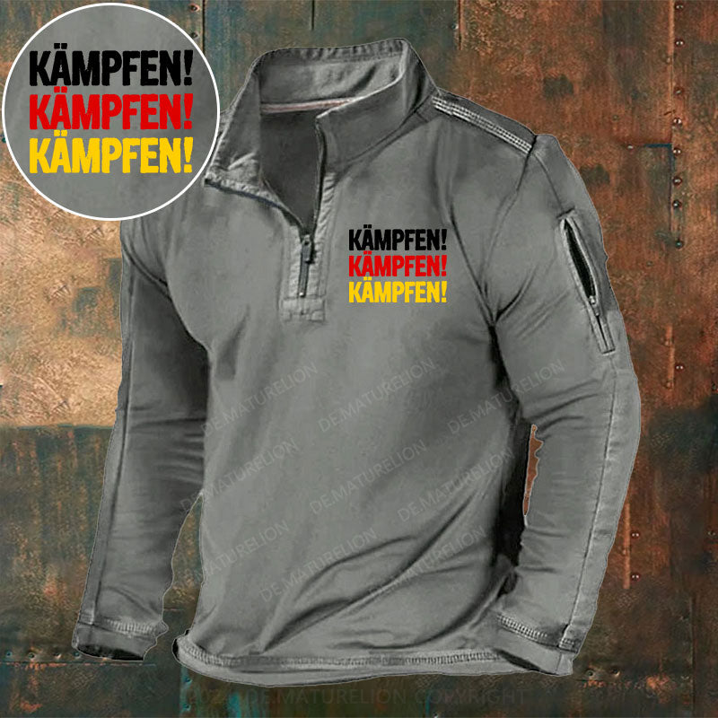 Kämpfen Kämpfen Kämpfen Stehkragen Reißverschluss Polo Shirt