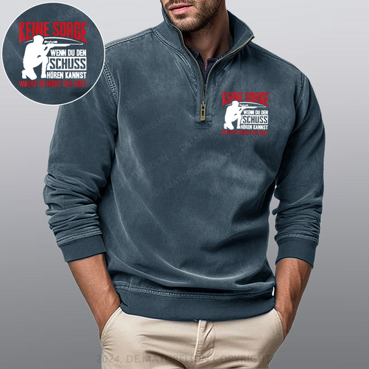 Maturelion Keine Sorge Wenn Du Den Schuss Hören Kannst Warst Nicht Ziel Stehkragen Poloshirt