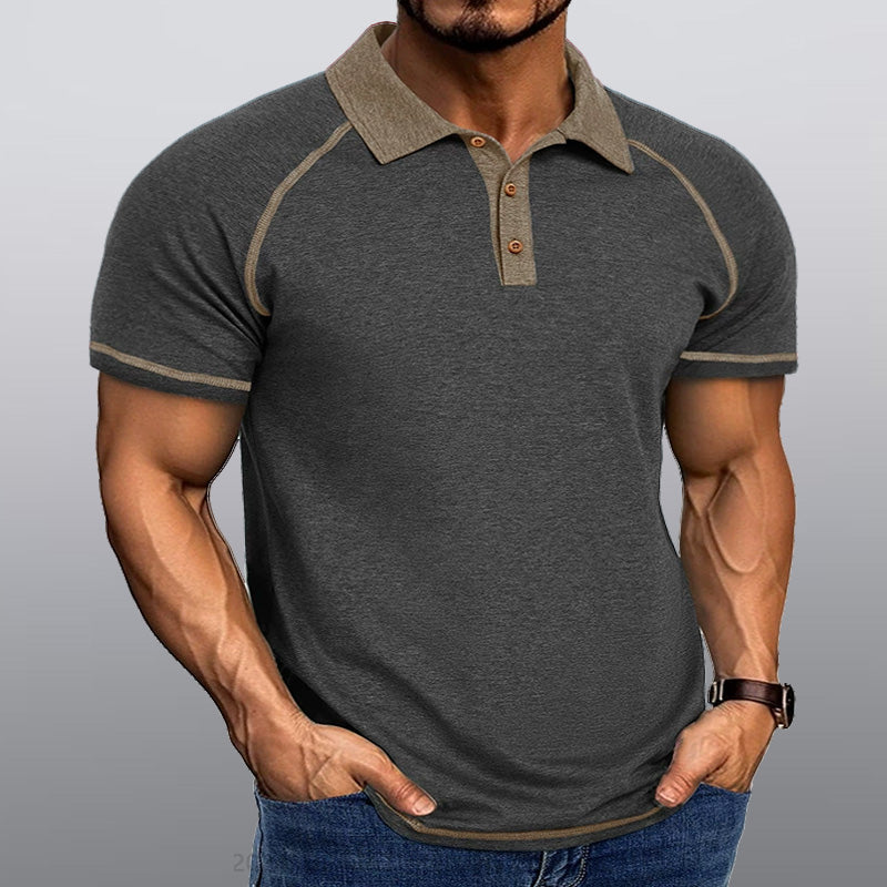 Maturelion Männer Kragen T-Shirt