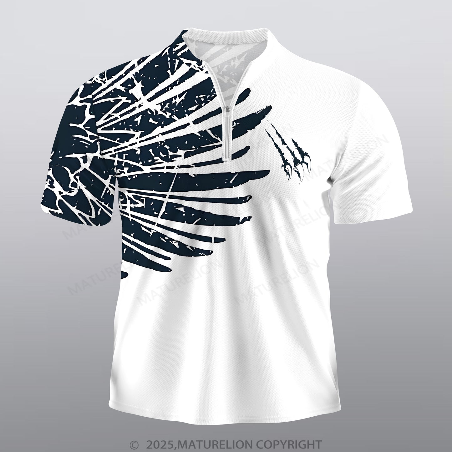 Maturelion Adlerklaue Männer Voll-Print Polo Shirt