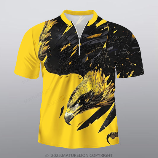 Maturelion Adler Männer Voll-Print Polo Shirt