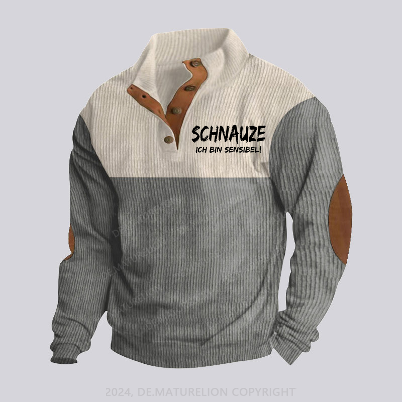 Maturelion Schnauze Ich Bin Sensibel! Stehkragen Knopf Polo Shirt