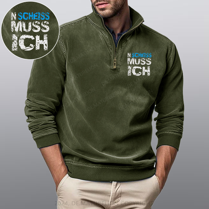 Maturelion N Scheiss muss ich Stehkragen Poloshirt