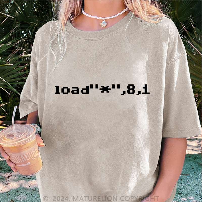 Maturelion Load Damen Gewaschene Vintage T-Shirt