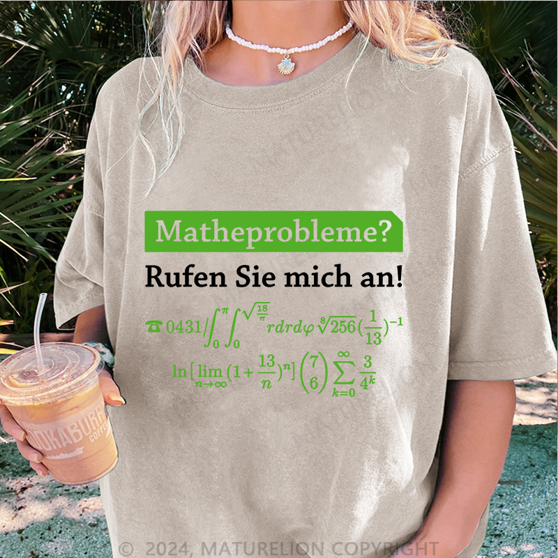 Maturelion Matheprobleme Damen Gewaschene Vintage T-Shirt