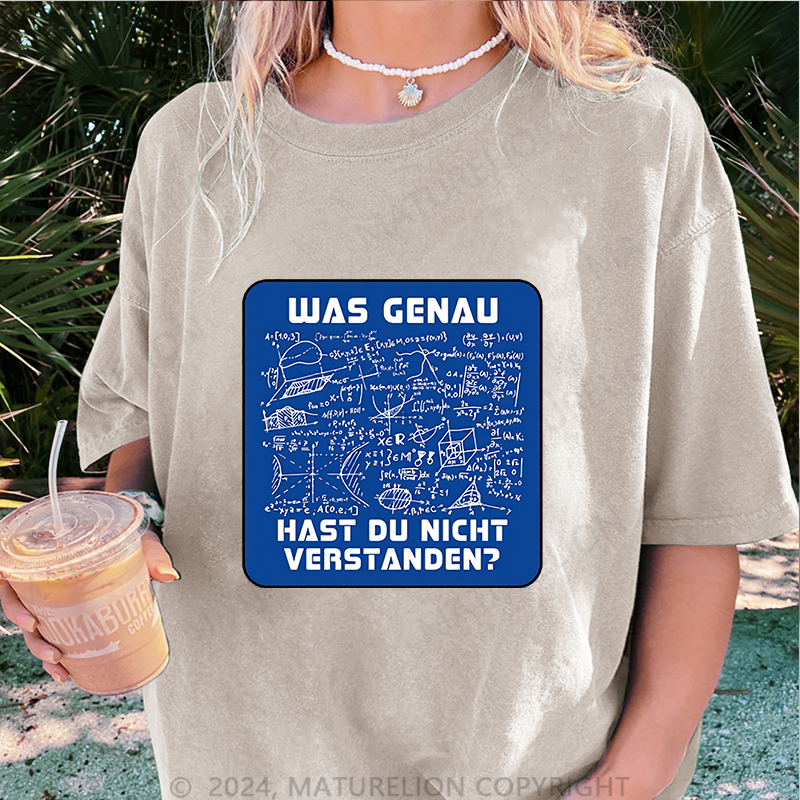 Maturelion Was Genau Damen Gewaschene Vintage T-Shirt