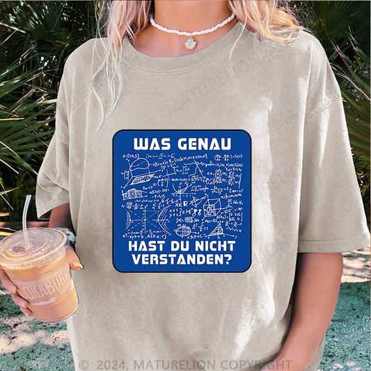 Maturelion Was Genau Damen Gewaschene Vintage T-Shirt