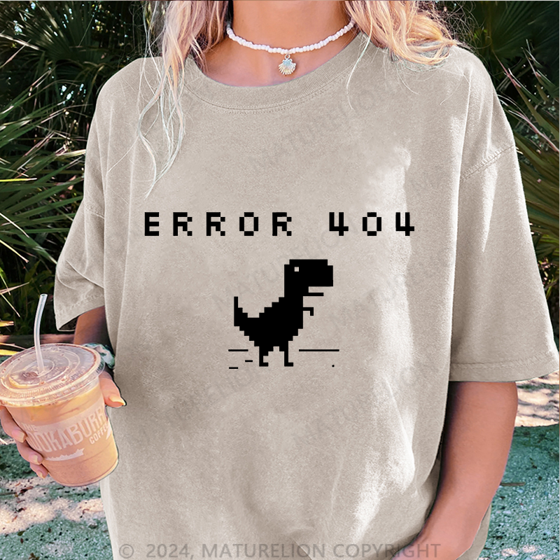 Maturelion Error 404 Damen Gewaschene Vintage T-Shirt