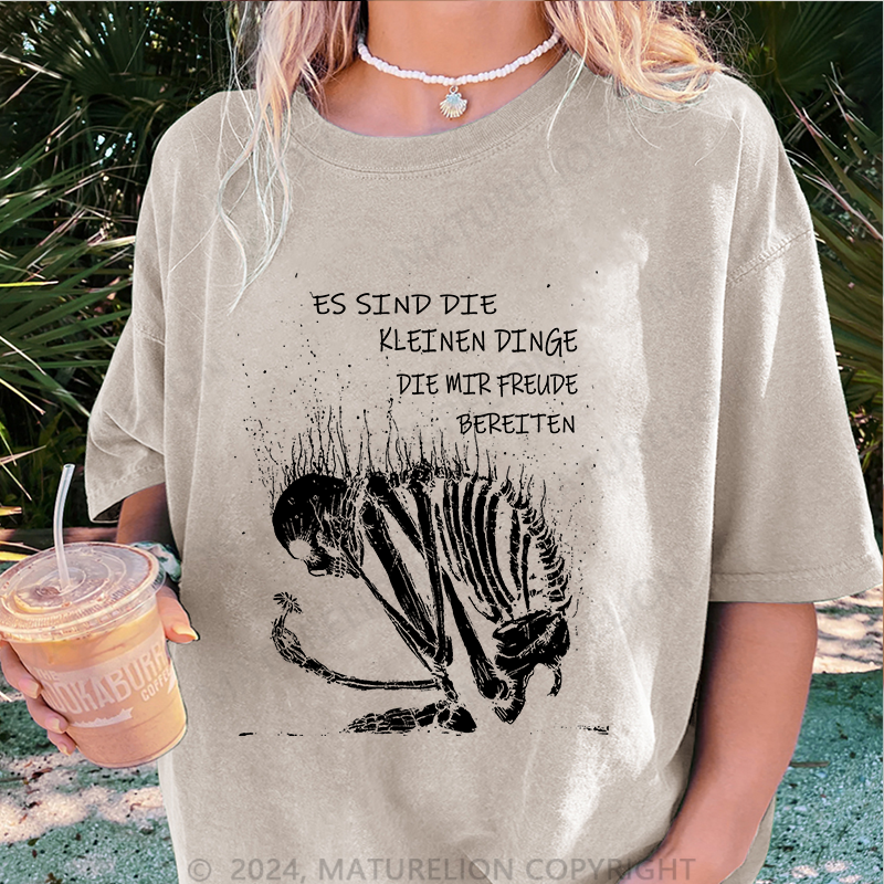 Maturelion Freude Bereiten Damen Gewaschene Vintage T-Shirt