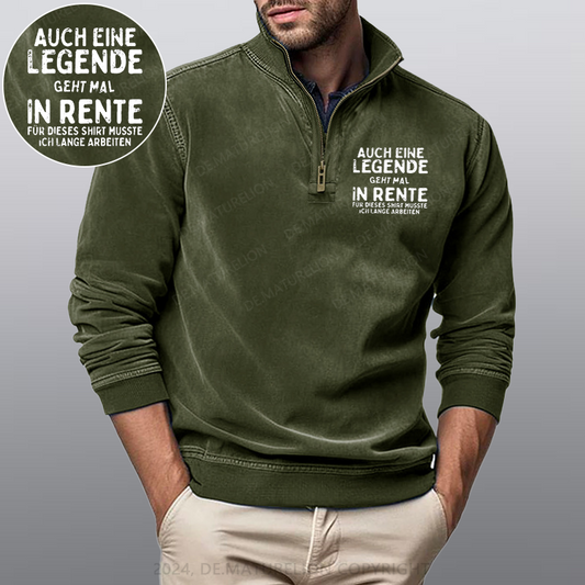 Maturelion Auch Eine Legende Geht Mal In Rente Stehkragen Poloshirt
