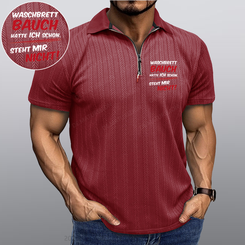 Maturelion Waschbrett Bauch Hatte Ich Schon Steht Mir Nicht Kragen T-Shirt