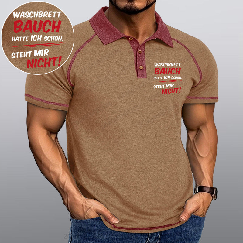 Maturelion Waschbrett Bauch Hatte Ich Schon Steht Mir Nicht Kragen T-Shirt