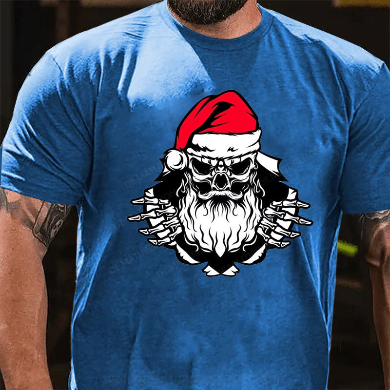 Frohe Weihnachten Schädel T-Shirt