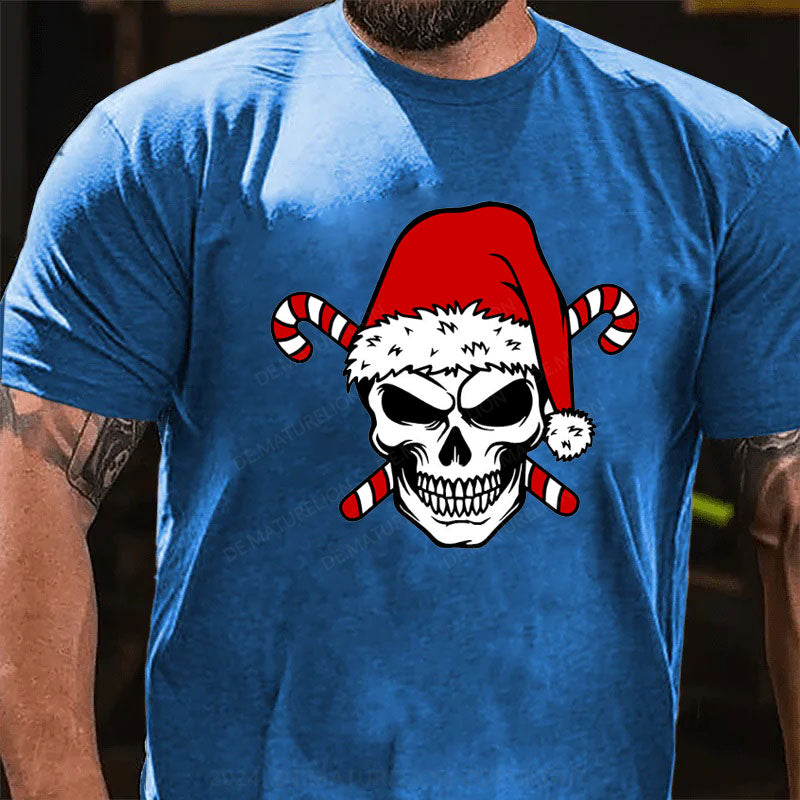 Frohe Weihnachten Schädel T-Shirt